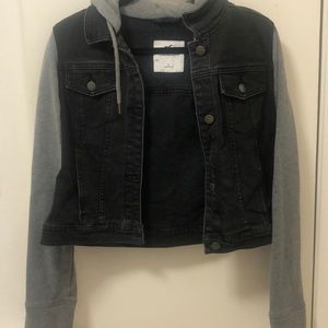 hollister jean/sweat jacket size large